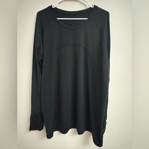 Lululemon Swiftly Tech 2.0 black Long Sleeve Shirt sz 20